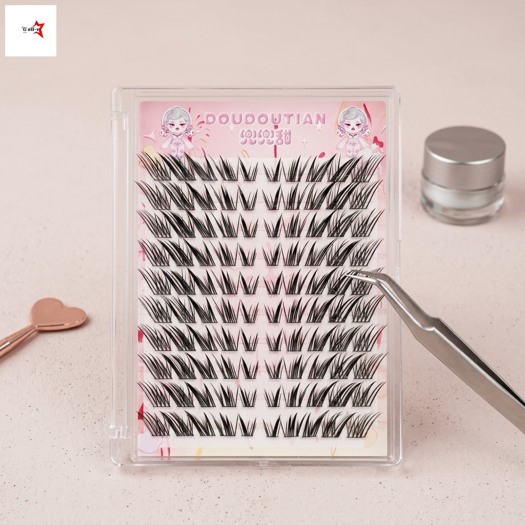 7-12mm Chiều dài hỗn hợp Lông mi giả Tự nhiên B Curl Nhẹ nhạy cảm Thân thiện với mắt