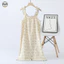 Váy ngủ Cotton nguyên chất có ren mùa hè dành cho nữ / Váy ngủ gia đình không tay mỏng / Váy dài gia đình thấm mồ hôi