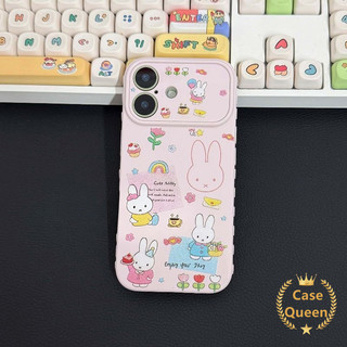 Cho iPhone 16 17 11 15 14 13 12 Pro Max XR X XS Max 7 8 16 Plus Vỏ hoa hình thỏ dễ thương
