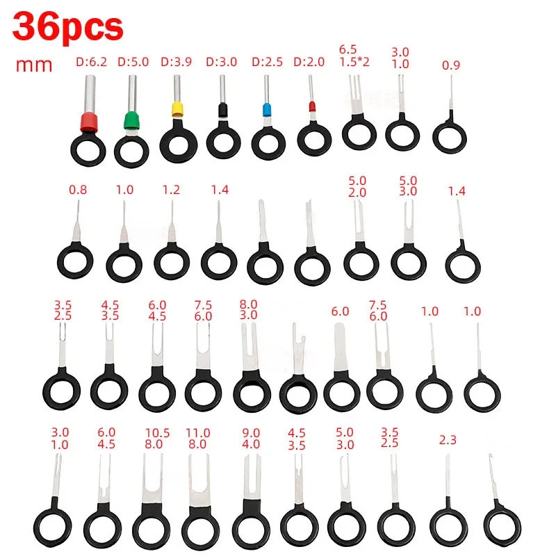BỘ CÔNG CỤ TUYỆT VỜI XE 11 Cái 36 Chiếc Ô Tô Dây Khai Thác Pin Extractor Dụng Cụ Sửa Chữa