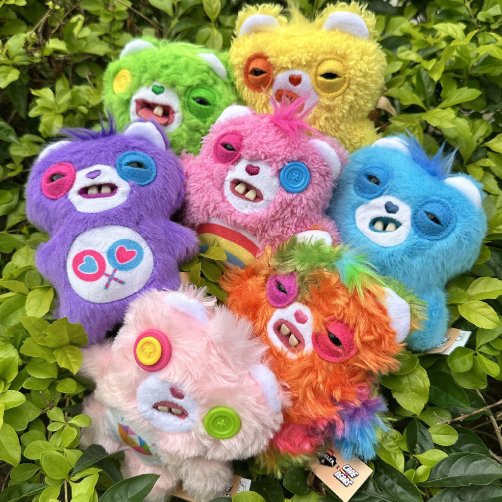 SQ5 Fugglers x Care Bears Plushie Share Cheer Bear Xấu xí Quái vật dễ thương Hộp mù sang trọng Túi búp bê quyến rũ QS5