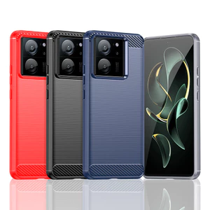 Ốp lưng Xiaomi 13T Pro 5G Vỏ nhựa TPU mềm bằng sợi Carbon cho Ốp điện thoại Xiaomi 13T 5G