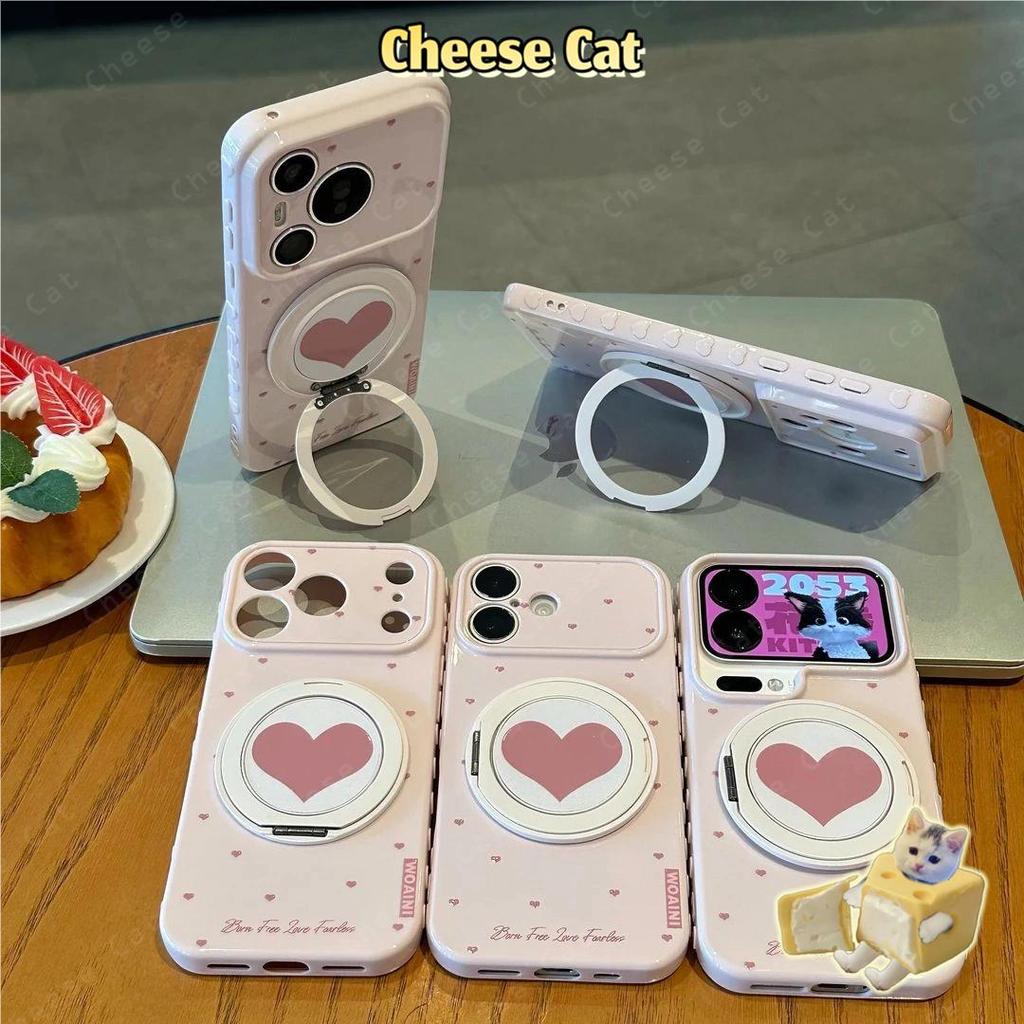 Giá đỡ điện thoại siêu mỏng màu hồng tình yêu Ốp điện thoại cho iPhone dành cho iPhone 14 13 12 11 15 Plus 16 17 Pro Max