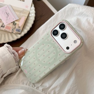 [Sheren] Ốp điện thoại sọc xanh tươi Thích hợp cho i17 16 15 14 13 12 11 pro max Vỏ bảo vệ chống sốc
