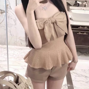 Áo quây nơ VLTN peplum len Đoàn Thương