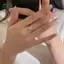 Nhẫn kim cương cắt tròn sáu móng Springevenstar, Nhẫn hứa hẹn tối giản dành cho nữ Trang phục hàng ngày Springevenstar