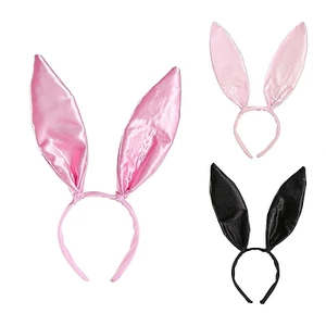 YOI Thỏ Tai Đầu Thỏ Tai Băng Đô Quấn Tóc Rửa Mặt Thỏ Cosplay Satin HairHoop