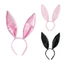YOI Thỏ Tai Đầu Thỏ Tai Băng Đô Quấn Tóc Rửa Mặt Thỏ Cosplay Satin HairHoop