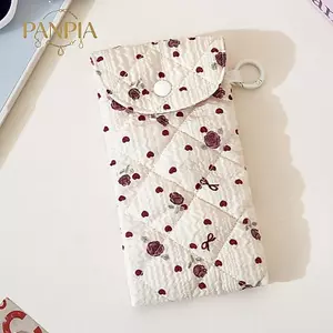 PNPIA- Túi Đựng Kính Cotton Cho Nữ Phong Cách Hàn Quốc Đa Năng Sweet Lipsti Sắp Xếp Túi Xách