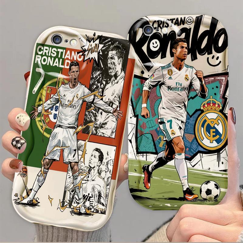 Thích Hợp Cho iPhone 6 6S 6 Plus 6S Plus 7 8 Plus SE 2020 3D TPU Mềm World Cup Cristiano Ronaldo Sinh Viên Ốp Điện Thoại Chống Sốc