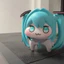 Q Phiên Bản Xanh Doro Hatsune Miku Anime Hình Dễ Thương Kawaii PVC Búp Bê Để Bàn Trang Trí Đồ Chơi Quà Tặng Cho Người Hâm Mộ Trẻ Em