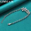 URMYLADY Bạc 925 Đôi Hoa Zircon Vòng Tay Nữ Tiệc Cưới Thời Trang Quyến Rũ Trang Sức