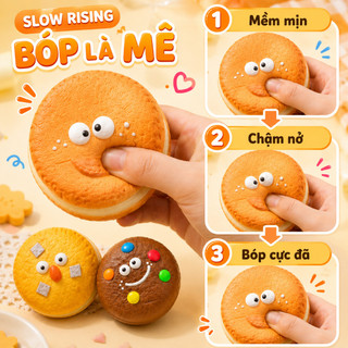 Đồ chơi squishy – Mềm mịn, chậm nổi, bóp cực đã – 6 mẫu dễ thương (giao ngẫu nhiên 1 mẫu)–Hình bánh socola – Giảm stress