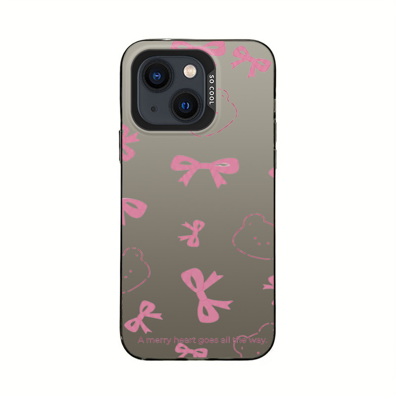 Ốp Điện Thoại Cho IPhone 6 6S SE 2020 7 8 X XS Max XR 11 12 13 14 Plus 15 16 17 Pro Max 17 AIR Pink Bow Coquette Bear