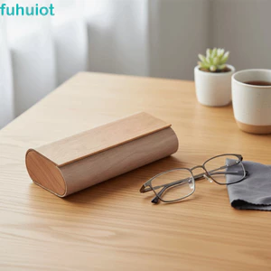 Hộp đựng kính hai lớp FUHUIOT, Ống kính mắt chống nước chống trầy xước, Bền đa năng cho 2 cặp kính mắt Kính râm di động Hộp lưu trữ Phụ kiện kính