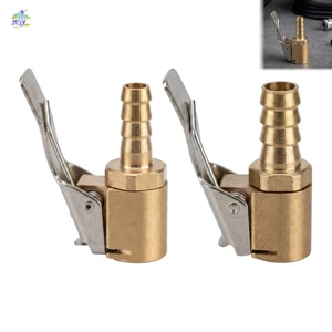 Bộ chuyển đổi bơm hơi lốp bằng đồng thau Kết nối nhanh Chuck với kẹp khóa cho xe đạp ô tô Ống 6mm 8mm