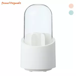 Dụng cụ sắp xếp dụng cụ mỹ phẩm FAVORITEGOODS, 360° Xoay Giá đỡ bàn chải trang điểm chống bụi, có nắp Công cụ lưu trữ mỹ phẩm dung tích lớn Lưu trữ bàn chải quay