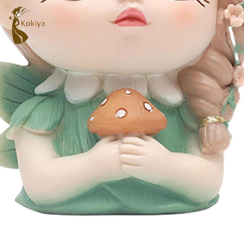 Cô Gái Đầu Trồng Nồi Tượng Cô Gái Lọ Hoa Cho Kệ Sách Để Bàn Văn Phòng