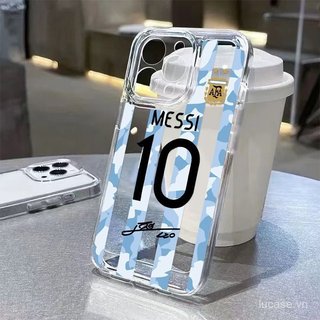 Ốp điện thoại trong suốt trong suốt Màu xanh tương phản sọc không 10 Số Thích Hợp Cho iPhone 17promax 16promax 17 16 15 promax 14 13 12 11 pro max xr xs 12promax Vỏ Silicon Linh Hoạt