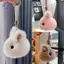 HFTOY Dễ Thương Di Động Sang Trọng Thỏ Móc Khóa Mini Lông Thỏ Hairball Mặt Dây Chuyền Túi Treo Đồ Trang Trí Chìa Khóa Ô Tô Quà Tặng ~