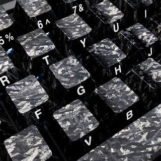 Keycap Carbon Xuyên Led Dành Cho Bàn Phím Cơ , Bàn Phím He Keycap Trong Suốt - 139 Phím - Keycap Bàn Phím - CooBe Store