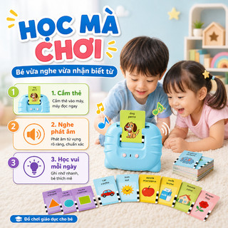 Máy đọc thẻ song ngữ Anh – Tây Ban Nha – Học từ vựng qua flashcard – Phát âm chuẩn – Nhiều chủ đề – Học từ vựng vui nhộn