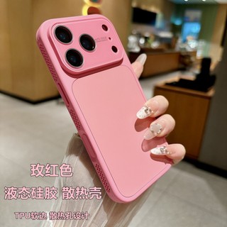 Ốp Điện Thoại Silicon Lỏng Tản Nhiệt Cho iPhone 17Promax 17Pro 14 15 16 Pro Max Chống Sốc Toàn Ống Kính Bảo Vệ Nam Nữ Vỏ Di Động