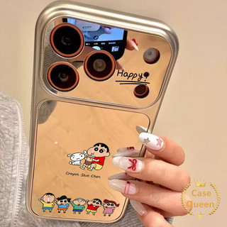Cho iPhone 17 16 15 11 13 14 12 Pro Max 7 8 14 Plus XR X XS Max Phim hoạt hình dễ thương Crayon Shin chan Vỏ gương tức thì