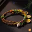 Vòng Tay Tây Tạng Handmade Dây Nhiều Màu Sắc Móc Tay Năm Chiều Thần Tài Lắc Tay Dây Kéo Có Thể Điều Chỉnh Quà Tặng Trang Sức Mới