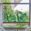 {WELV}Static Cling Window Sticker Green Tropical Butterfly Design PVC 11.81 x 23.62 in