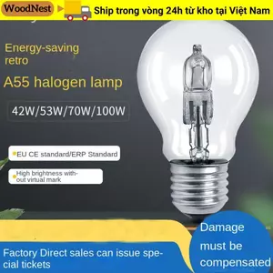 Bóng đèn Halogen WOODNEST, A55 E27 Thay thế, bảo vệ mắt Downlight Spot 28W-100W nến bóng đèn nhọn Phản xạ