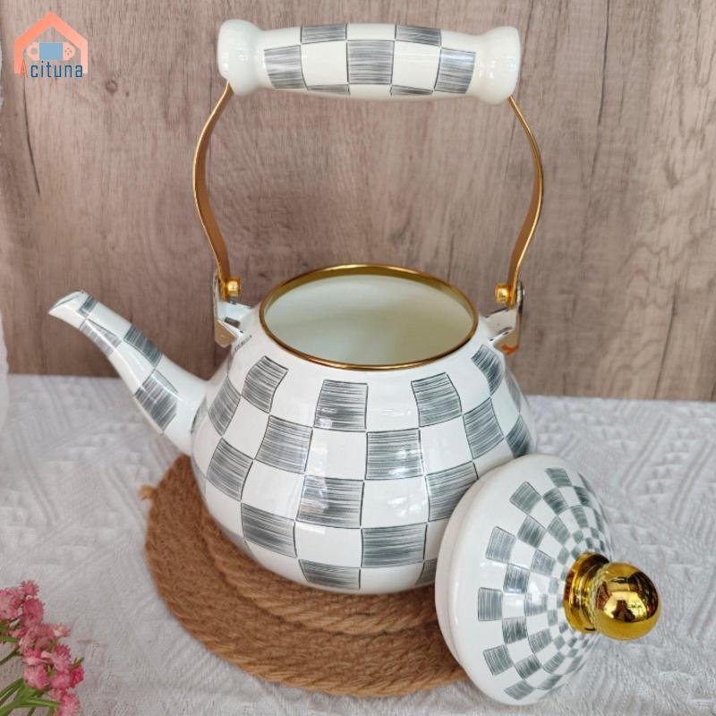 Acutuna Men Ấm Trà Có Tay Cầm, Nồi Nước Trang Trí, Cầm Chắc Chắn, Chịu Nhiệt, Phù Hợp Nhà Hàng
