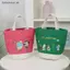 # HB # Phim hoạt hình thêu Pattrn Túi Tote vải Buet dễ thương Túi đựng đồ ăn trưa di động Túi thay đổi hàng ngày.