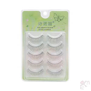 Lông mi giả kiểu dáng tự nhiên 16U màu đen dành cho nữ Full Strip với sợi mềm và hỗ trợ mạnh mẽ