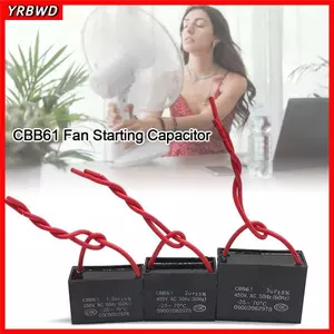 Tụ điện khởi động YRBWD, Tụ điện CBB61 1 / 1.2 / 1.5 / 2 / 2.5 / 3 / 3.5 / 4 / 5 / 6UF, Tụ điện quạt xả trần động cơ 450V