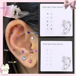10 Chiếc Kim Cương Giả Thời Trang Người Ngoài Hành Tinh Màu Kim Cương Điểm Tai Stiers Áp Lực Tai Sti Châm Cứu Tai Rối Massage