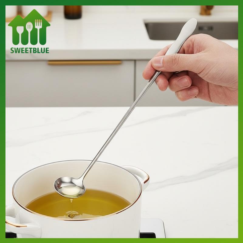 Muỗng cà phê tay cầm dài bằng thép không gỉ SWEET cho đuôi tóc, cà phê đá và trà - Muỗng trộn có tay cầm dễ dàng n