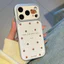 Ốp lưng iPhone họa tiết da mạ chấm bi họa tiết gấu iPhone 17 16 15 14 13 12 11 Pro Max Plus Max