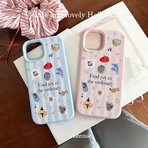 Hình vẽ kẻ sọcVỏ bột gạo phù hợp với ốp điện thoại 17/16 promax, iPhone 15 / chống gãy