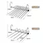 Nhíp Gấp Magic Quần Móc Treo 5 / 9 Lớp Thép Không Gỉ Tiết Kiệm Không Gian Quần Áo Ra Tổ Chức Cho Tủ Quần Jean Quần Khăn VN