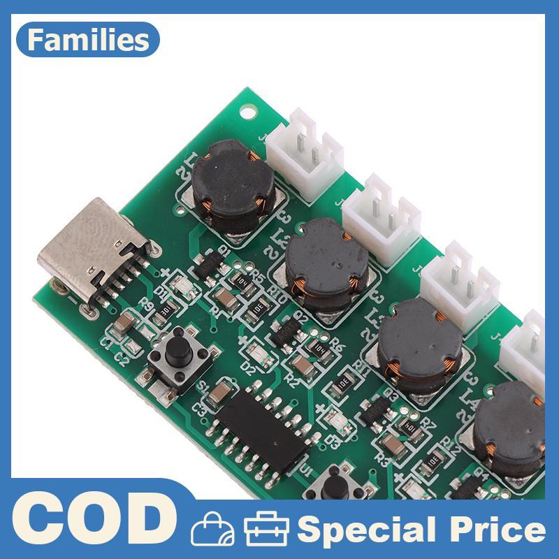 Máy tạo sương mù và bảng mạch điều khiển 4 tấm phun sương Tấm phun sương dao động 1 / 5 CÁI DC5V Type-C Máy tạo độ ẩm Mini Bộ dụng cụ DIY