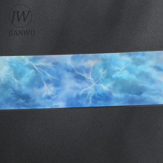 JIANWU 60mm * 5m Vintage Sét Mưa Mây Phong Cảnh Chất Liệu Cắt Băng Thêu Sò PET Sáng Tạo DIY Tạp Chí Văn Phòng Phẩm