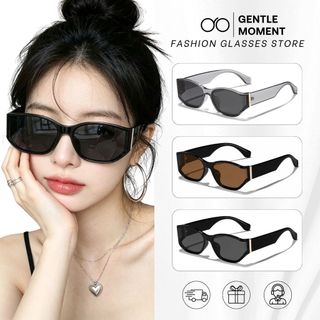 Kính râm gọng vuông GENTLE MOMENT kính mát chống tia UV thời trang nam nữ  thiết kế gọng cao cấp  GMT163