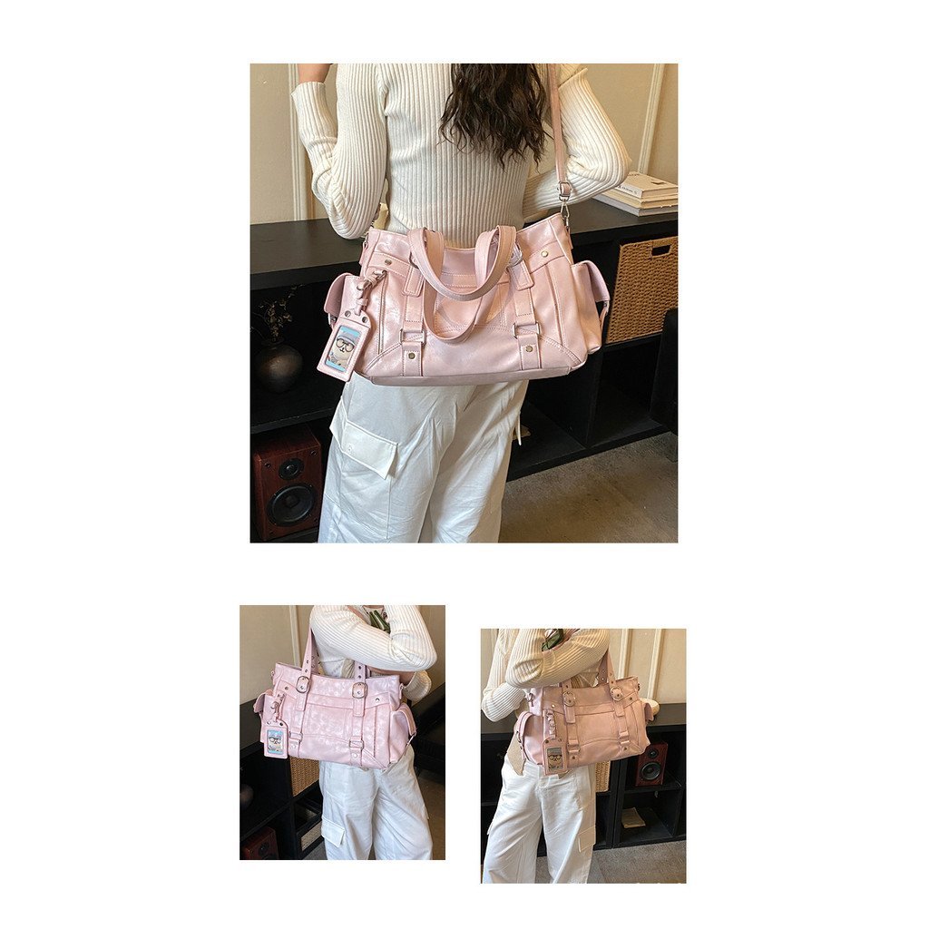 [Aria G-1] Túi Xe Máy Niche Hàn Quốc Màu Đen Ngọt Ngào Mát Hot Girl Phong Cách Di Động Messenger Đi Lại Túi Tote Dung Tích Lớn Nữ