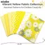 NICOLOO 8 Chiếc Gói Vải Cotton, Dành Cho Chắp Vá May Màu Vàng Hoa PreCut Vải, DIY Quần Áo Thủ Công DIY Vải