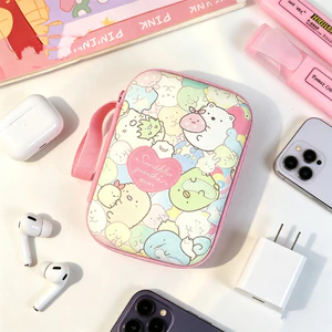 Dễ Thương sumikko Di Động Power Bank Tổ Chức - Túi Bảo Quản Cáp Hai Lớp Cho Du Lịch Túi Tiện Ích Chống Thấm Nước