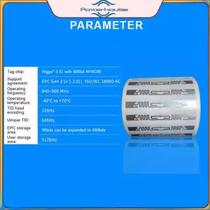 ĐIỆN 10 Cái / lốc Dài RFID UHF Tag Stier Wet Inlay 860-960mhz Alien U7 EPC.