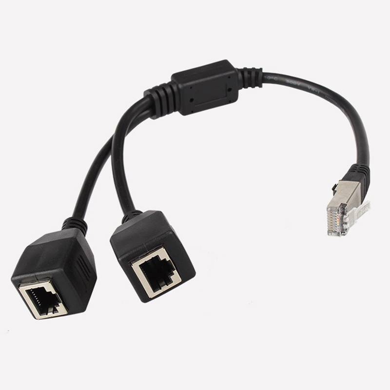 N2HAO RJ45 Bộ Chia Ethernet 1 Nam Đến 2 Nữ Bộ Chia Mạng LAN Hỗ Trợ Cat6 Mạng Internet Dây Nối Dài n