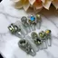 Bạc Hà Shimmer Nguyên Chất Handmade Màu Kim Cương Công Chúa Phong Cách Cao Cấp Mắt Mèo Sang Trọng Đeo Móng Tay Full Kim Cương Nhấp Nháy Kim Cương Phong Cách Tùy Chỉnh