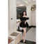 ĐẦM REN PHỐI TƠ ÓNG TRỄ VAI XOÈ, 2màu BYJOLIE